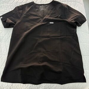 Figs Black Short Sleeve Women's Top